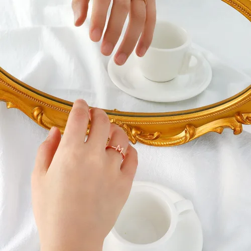 Miniatura 7 de GLIJWELE Anillos de plata de ley 925 para mujeres, adolescentes y niñas, anillos ajustables de plata de ley 925 con inicial para mujeres, anillos