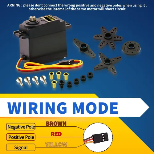 Miniatura 6 de Paquete de 4 servomotores MG995 de 1.94 oz de engranaje de metal servo motor digital para Arduino Futaba JR RC helicóptero coche barco robot