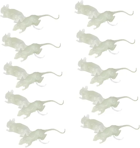 Miniatura 8 de 20Pcs Luminous Fake Mouse Halloween Tricky Rat Prank Props Glowing Scary Decorations for Haunted House and April Fool S Day