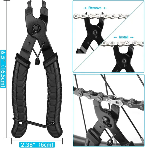 Miniatura 5 de Herramienta profesional de cadena de bicicleta, kit de reparación de cadena de bicicleta para 6-12 velocidades y cadena de una sola velocidad