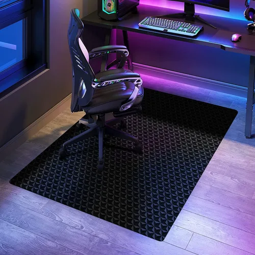 Miniatura 8 de SALLOUS Alfombrilla para silla para suelos duros, alfombrilla para silla de oficina de 60"x75" para suelos de madera dura, alfombrilla de plástico