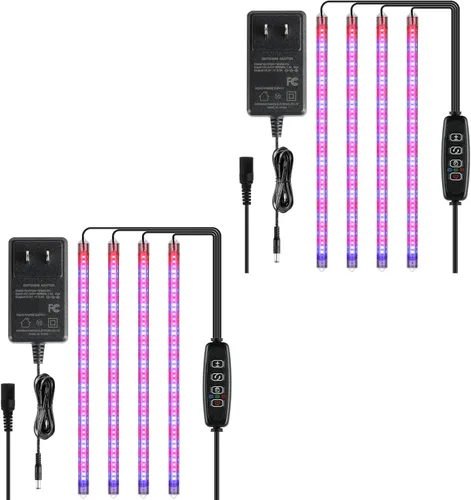Miniatura 25 de iPower - Lámpara LED de crecimiento con espectro completo para plantas de interior, cuello de cisne ajustable, 2/3 modos de luz y 5/10 niveles rojo