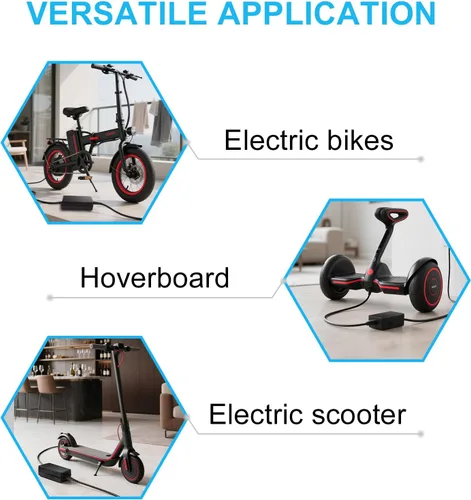 Miniatura 7 de Cargador de batería de scooter eléctrico 24V 2A, adaptador de corriente con 7 enchufes para Drive Medical, Go Go Elite Traveler, Pride Mobility
