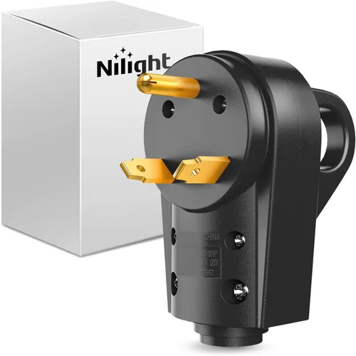 Miniatura 22 de Nilight Enchufe de repuesto para autocaravana de 50 amperios, 125/250 voltios, macho con mango ETL listado NEMA 14-50P para caravana, autocaravana
