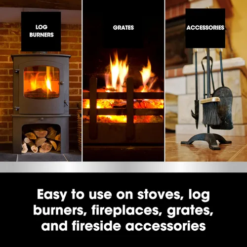 Miniatura 7 de Furniture Clinic Limpiador de Cristal y Metal para Estufa - Para Puertas de Vidrio de Quemador de Troncos y Chimenea - Elimina Hollín, Suciedad