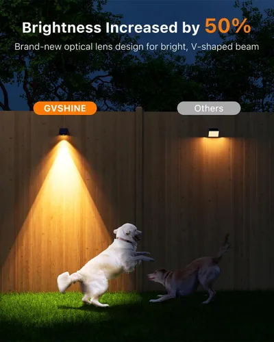 Miniatura 4 de Paquete de 16 luces solares para valla de montaje en pared para exteriores, decorativas, impermeables, para terraza, escaleras exteriores, jaula