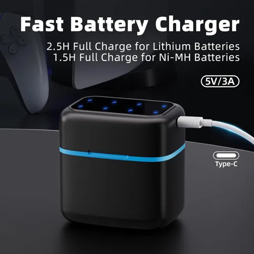 Miniatura 4 de Batería recargable AA, batería de litio de 1.5V 3600mAh, paquete de 2