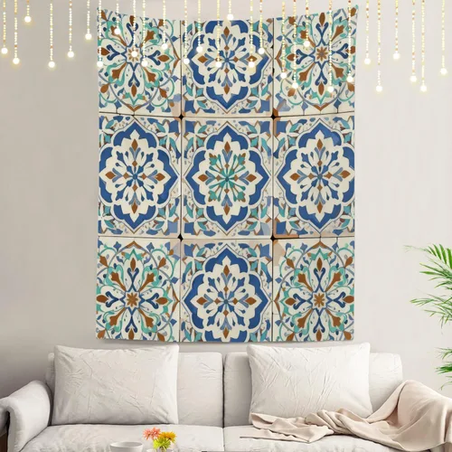 Miniatura 48 de Shrahala Circles Tapestry, Abstract Art With Various Circles Wall Hanging Hd Print Polyester Backdrop For Dorm Room Bedroom 30 X 40 In