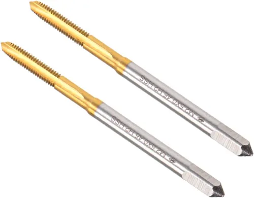 Miniatura 12 de Tapones de punta en espiral, rosca métrica M2 x 0.4, acero de alta velocidad con revestimiento de titanio 6542 - Aplicaciones: para taladrar