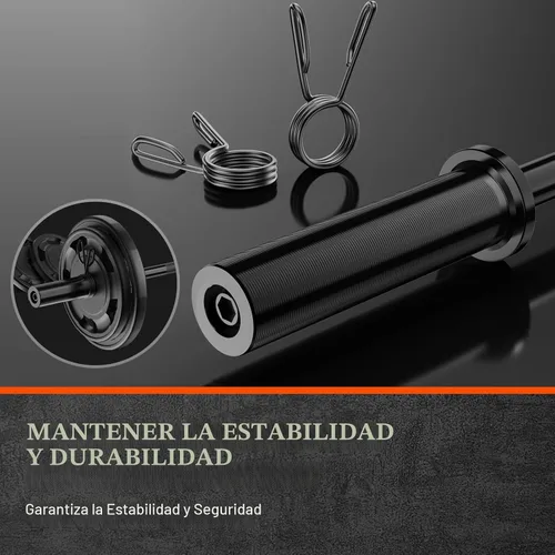 Miniatura 4 de Barra olímpica de 57 pulgadas, barras rectas estándar de 2 pulgadas para levantamiento de pesas para prensa de banco, sentadillas, empujes