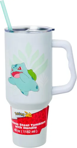 Miniatura 43 de Silver Buffalo Disney Lilo and Stitch Aloha - Vaso de acero inoxidable de doble pared con asa y pajilla, se adapta al portavasos estándar, 40 onzas