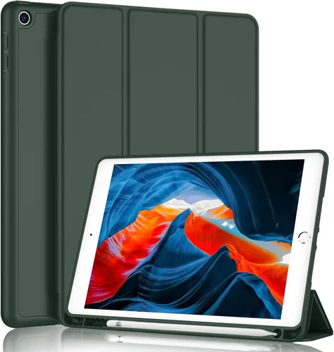 Miniatura 17 de iMieet - Funda para iPad de 9ª generación 2021/iPad de 8ª generación 2020 de 10.2 pulgadas con soporte para lápices, funda para iPad de 7ª