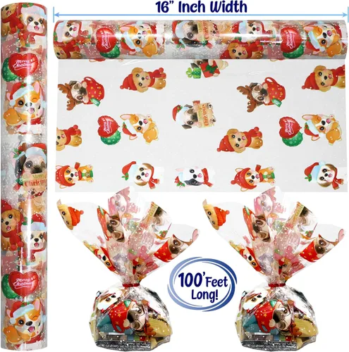Miniatura 3 de AnapoliZ Envoltura de Celofán para Navidad Rollo de 100’ pies de largo X 16” pulgadas de ancho 2.3 Mil de espesor, transparente como el cristal