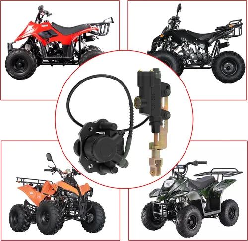 Miniatura 6 de RUTU Cilindro maestro de freno de pie trasero y pinza de freno de disco trasero reemplazo para 50cc, 70cc, 90cc, 110cc, 125cc freno trasero chino