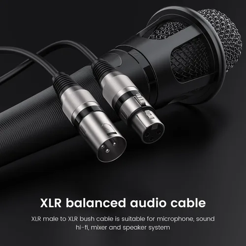 Miniatura 2 de MOSWAG Cables XLR a XLR, cable de micrófono XLR de 3.28 pies/1 M, cable de micrófono de 3 pines, cable XLR blindado equilibrado para cable