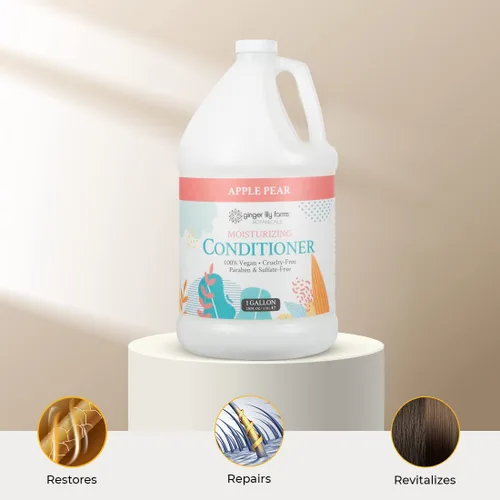 Miniatura 4 de Ginger Lily Farms Botanicals - Acondicionador hidratante para cabello seco, 100% vegano y libre de crueldad, aroma a pera de manzana, repuesto de 1
