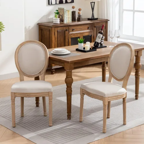 Miniatura 26 de Merax Juego de 2 sillas de comedor de terciopelo tapizadas de alta gama con anillo trasero de clavo, patas de madera maciza, asiento de espuma