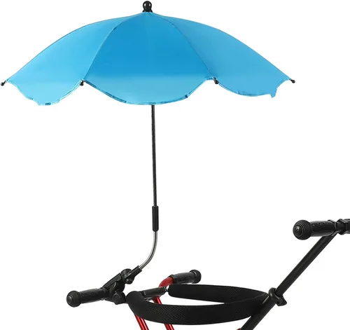 Miniatura 17 de TITA-DONG Paraguas universal ajustable para silla de playa, sombrilla de protección UV con abrazadera, estampado de cebra Patrón de cebra