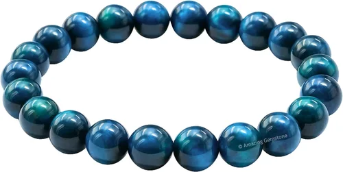 Miniatura 260 de Amazing Gemstone Pulsera de cristal para mujeres y hombres, pulsera de cristal curativo de protección, pulsera elástica con cuentas de piedras