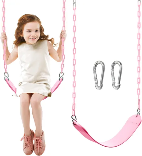 Miniatura 10 de TURFEE Columpio para juego de columpios de exterior – Juego de reemplazo de 1 asiento con cadenas resistentes – Accesorios de patio de recreo