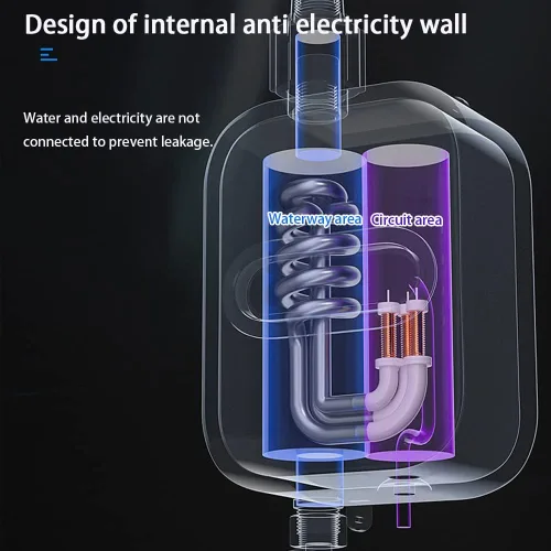 Miniatura 4 de Calentador de agua caliente instantáneo eléctrico Ducha eléctrica sin tanque Ducha Agua caliente Cocina Baño Calentador de agua instantáneo