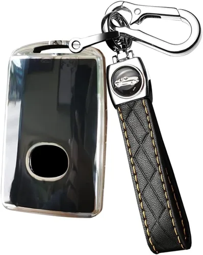 Miniatura 5 de SANRILY Funda de llave para llavero Mazda de protección completa, beige-a