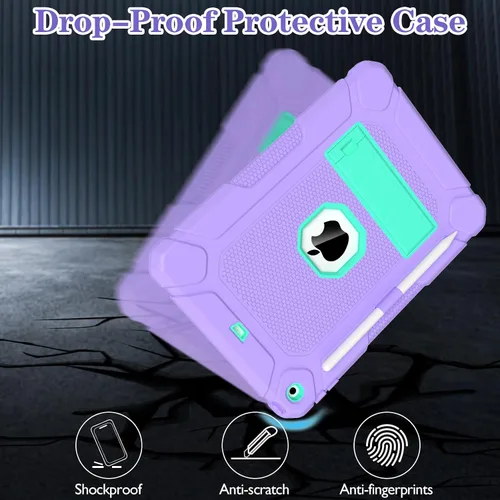 Miniatura 6 de Funda LTROP para iPad de 10.2 Pulgadas 9ª/ 8ª/ 7ª Generación (2021/2020/ 2019) con Soporte para Lápiz y Soporte, Funda Protectora Resistente Híbrida