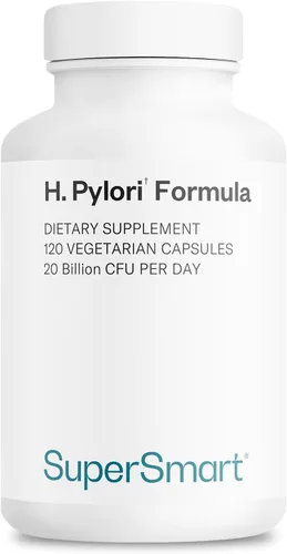 Miniatura 10 de Supersmart H. Pylori Fórmula 20 mil millones de UFC por día (alta potencia) - Probiota patentado Pylopass Lactobacillus Reuteri DSM 17648 Sin OMG