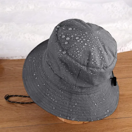 Miniatura 5 de Sombrero de sol para hombres y mujeres, ala ancha, UPF 50+, sombrero de pesca y pescador, impermeable, plegable, sombrero de sol para playa, Gris