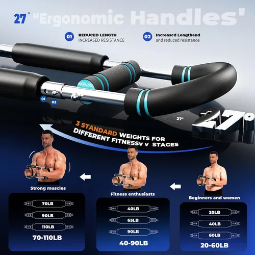 Miniatura 2 de Twister - Entrenador de brazo para hombre, equipo de entrenamiento de pecho ajustable para gimnasio en casa, constructor muscular y entrenamiento