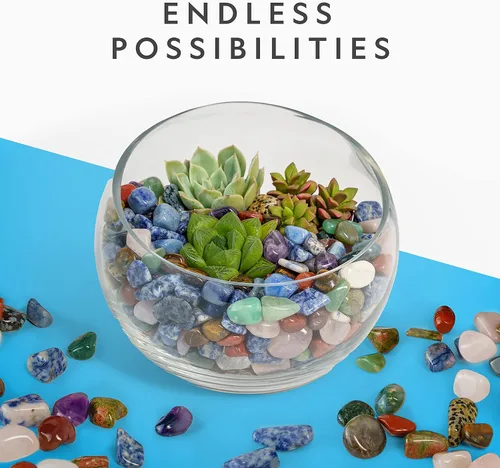Miniatura 5 de National Geographic Piedras pulidas de alta calidad, 5 libras de piedras pulidas y cristales a granel de 1/2 pulgada, arte y manualidades, kit