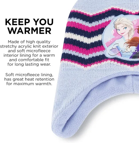 Miniatura 4 de Disney girls Winter Hat With Knit Mittens Set and Insulated Ski Ages 2-4 Or Frozen Knit Gloves and Glove Set Age 4-7