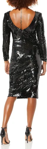 Miniatura 2 de Dress the Population Natalie - Vestido de manga larga con lentejuelas elásticas para mujer