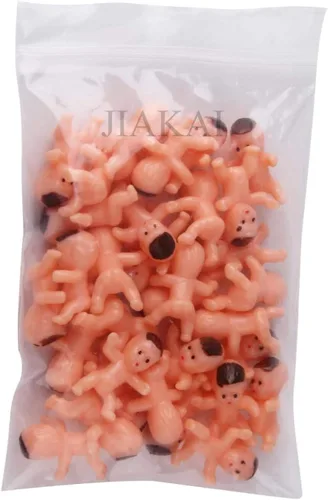Miniatura 4 de JIAKAI 60pcs mini bebés de plástico para baby shower, juego de cubitos de hielo, decoraciones de fiesta, juguetes de bebé