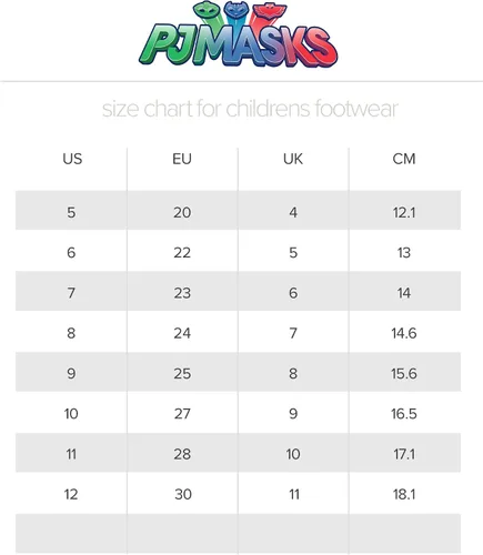 Miniatura 8 de PJ Masks Zapatos iluminados para niños pequeños zapatos deportivos con correa de gancho y bucle talla 5 a talla 10