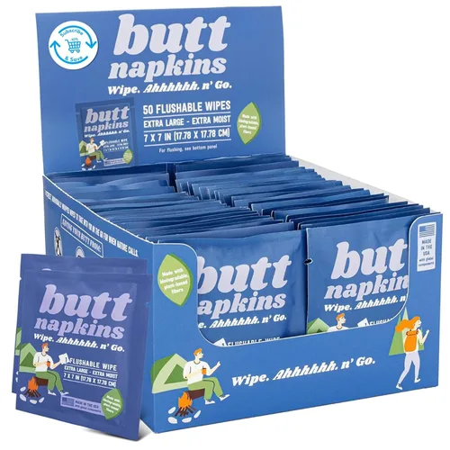 Miniatura 9 de Toallitas para el trasero – Toallitas húmedas para adultos lavables, 10 unidades individuales, tamaño para viajes, sin perfume a base de plantas