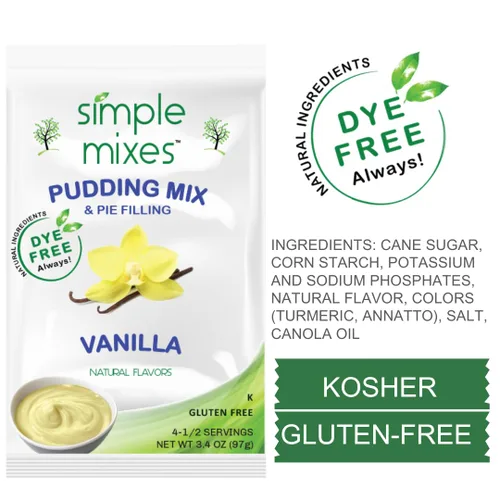 Miniatura 6 de Simple Mixes Mezcla natural de pudín instantáneo y relleno de pastel, variedad, chocolate, vainilla y caramelo salado, sin gluten ni tintes, sin
