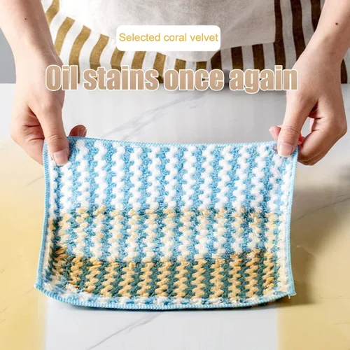 Miniatura 3 de HOTBEST Paño de limpieza de microfibra fácil de limpiar, suave, absorbente, reutilizable, de microfibra, paño de pulido para vidrio, espejos