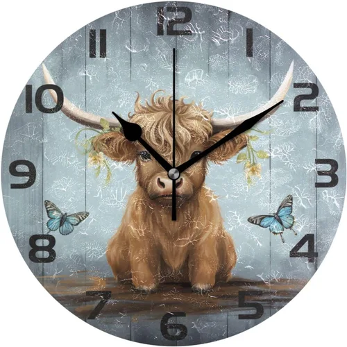 Miniatura 32 de ALAZA Reloj de pared con diseño de pájaro en la rama 3D que no hace tictac, para dormitorio, cocina, sala de estar, escuela, oficina, dorado