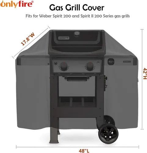 Miniatura 2 de Cubierta para parrilla Only Fire, cubierta impermeable 600D de repuesto, accesorios de barbacoa para parrilla de gas Weber 7138 Spirit II 200