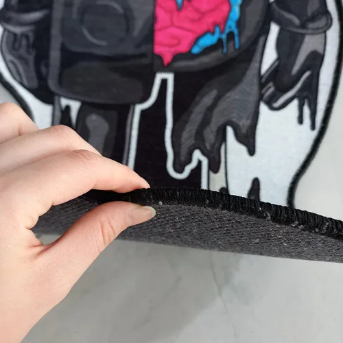 Miniatura 3 de Hypebeast - Alfombra decorativa de diseño único y popular, antideslizante, con forma de arte urbano, a la moda, para sala de tenis, superficie