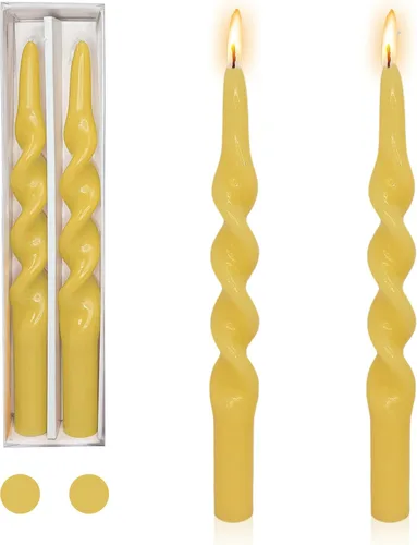 Miniatura 21 de Pink Candlesticks - Juego de 2 velas cónicas en espiral, sin perfume, de 10 pulgadas de largo, velas cónicas sin perfume para decoración del hogar