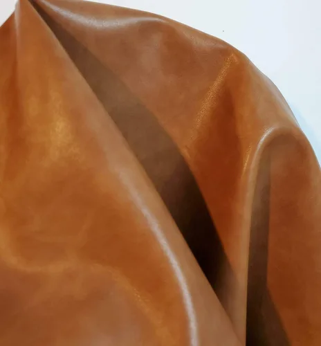 Miniatura 3 de NAT Leathers Tela de tapicería de piel sintética suave de dos tonos marrón británico (vegano aprobado por PETA) Piel sintética sintética