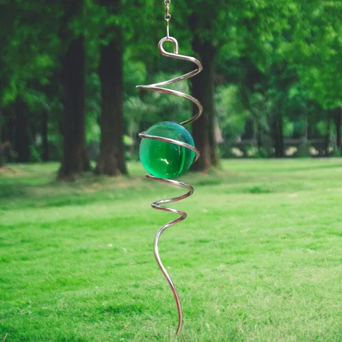 Miniatura 11 de Molinillo de viento de mandala de bendición, 12 pulgadas, 3D, de acero inoxidable, regalo valioso, cortado con láser, arte cinético de jardín, A5