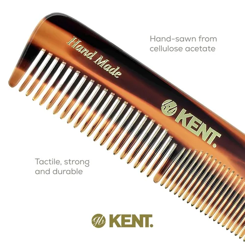 Miniatura 5 de Kent Set de regalo NU19 con peine OT de dientes finos/dientes anchos para cabello, bigote y barba para hombres, mujeres y niños. Juego de viaje