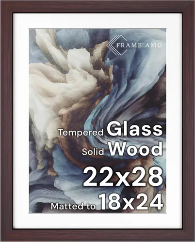 Miniatura 84 de Frame Amo Marco de póster de madera maciza de 13 x 19 pulgadas, color natural, tapete blanco para imagen de 11 x 17 pulgadas, parte frontal
