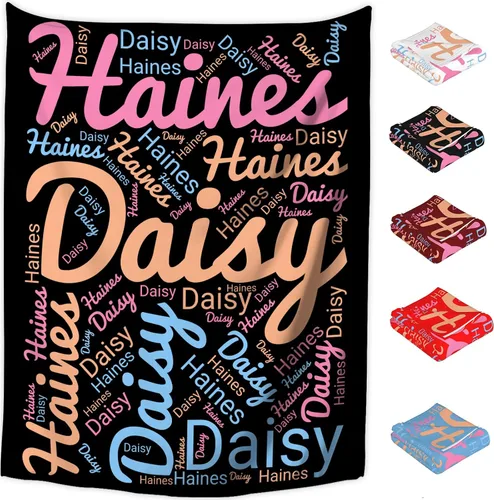 Miniatura 19 de Mantas personalizadas con nombre, mantas de franela personalizadas para bebés, niños y adultos con nombres, regalo de Navidad, cumpleaños, día
