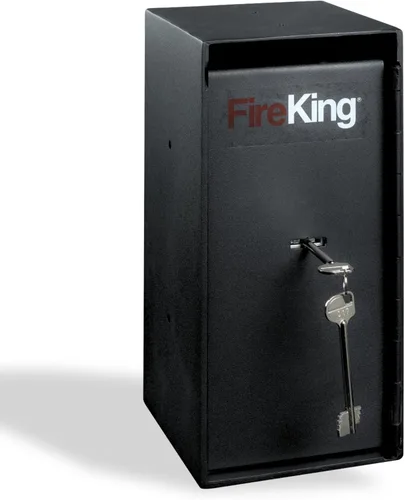 FireKing Mini caja fuerte con cerradura de nariz única, caja de seguridad para el hogar, resistente al fuego, compacta segura para objetos de valor,