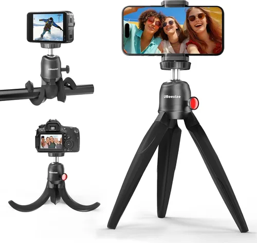 Miniatura 9 de UBeesize Trípode S, Trípode de lata calidad para teléfono, trípode flexible con obturador remoto inalámbrico, compatible con iPhone/Android Samsung