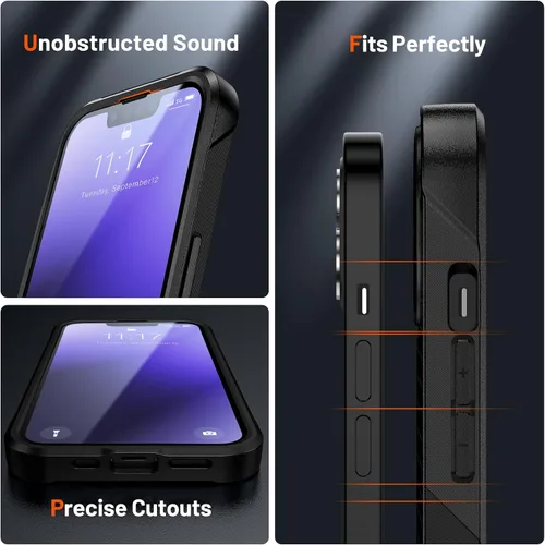 Miniatura 6 de Funda diseñada para iPhone 14, iPhone 13, 2 en 1, regalo de grado militar, resistente a caídas, resistente a prueba de golpes, para iPhone 14, funda